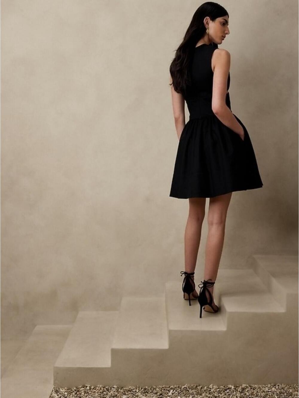 Banana Republic Anisa Cut-Out Mini Dress Black 4P NWOT party cocktail evening - Picture 4 of 8